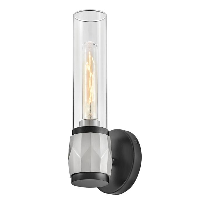 Elstead Lighting Ellison 1 Lt Wall Light. - Black With Brushed Nickel