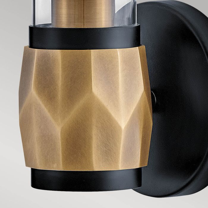 Elstead Lighting Ellison 1 Lt Wall Light. - Black With Heritage Brass