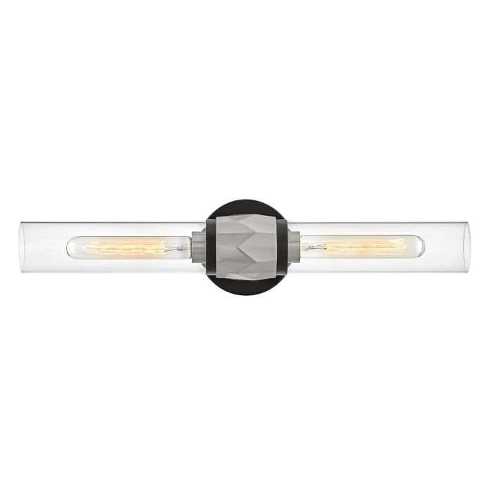 elstead lighting Ellison 2 lt Wall Light - Black with Brushed Nickel