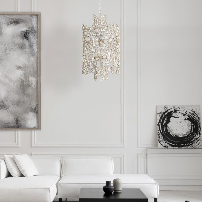 Elstead Lighting Anya Two Tier Pendant - Silver Leaf