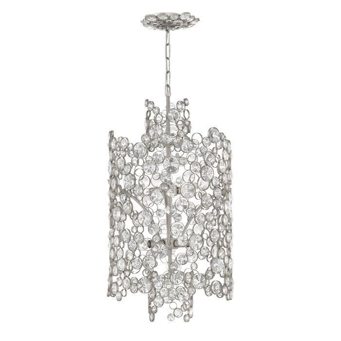 elstead lighting Anya Two Tier Pendant - Silver Leaf