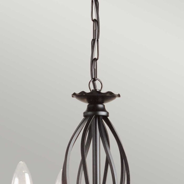 Elstead Lighting Artisan 3 Light Chandelier - Black