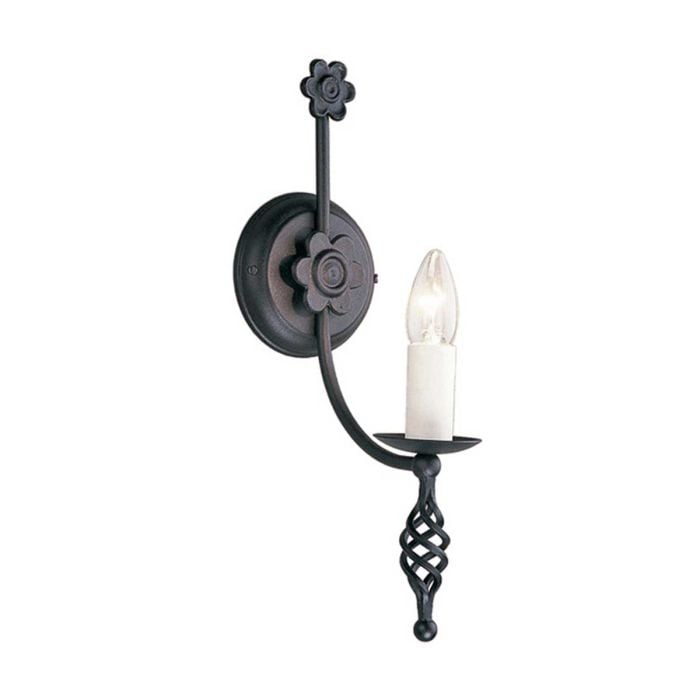 elstead lighting Belfry 1 Light Wall Light - Black