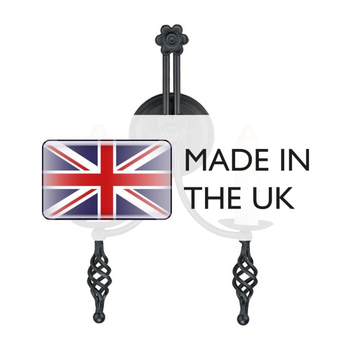 Elstead Lighting Belfry 2 Light Wall Light - Black