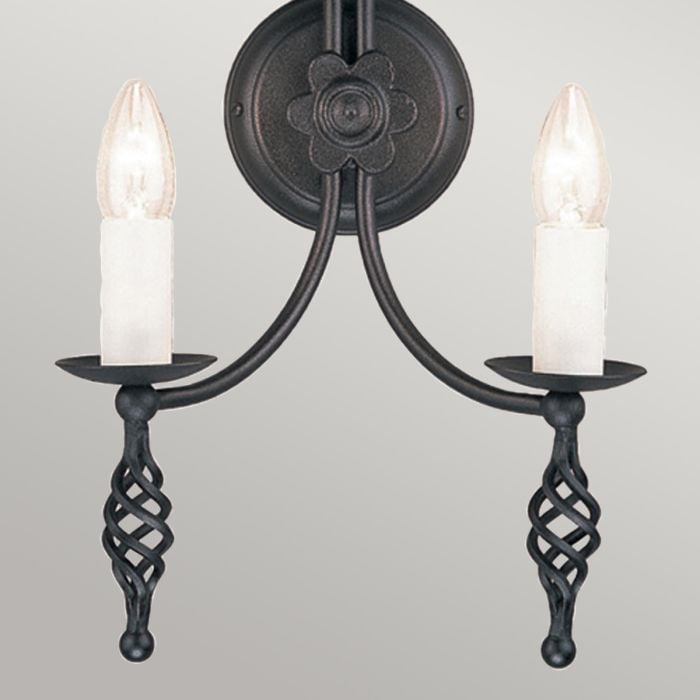 Elstead Lighting Belfry 2 Light Wall Light - Black