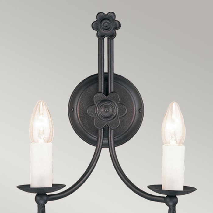 Elstead Lighting Belfry 2 Light Wall Light - Black