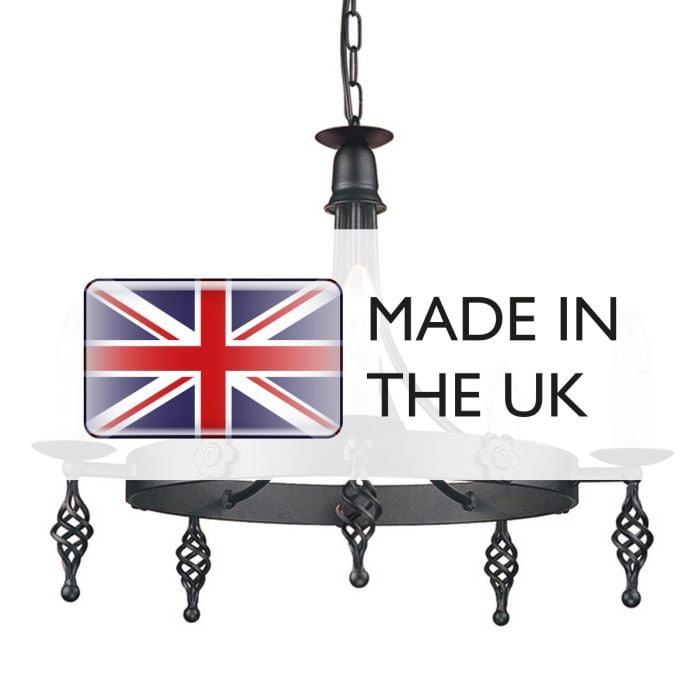 Elstead Lighting Belfry 5 Light Chandelier - Black