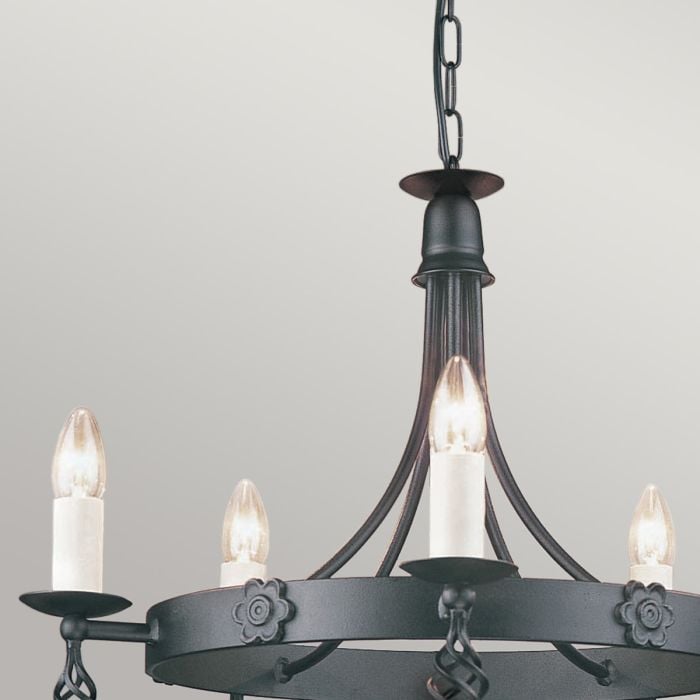 Elstead Lighting Belfry 5 Light Chandelier - Black