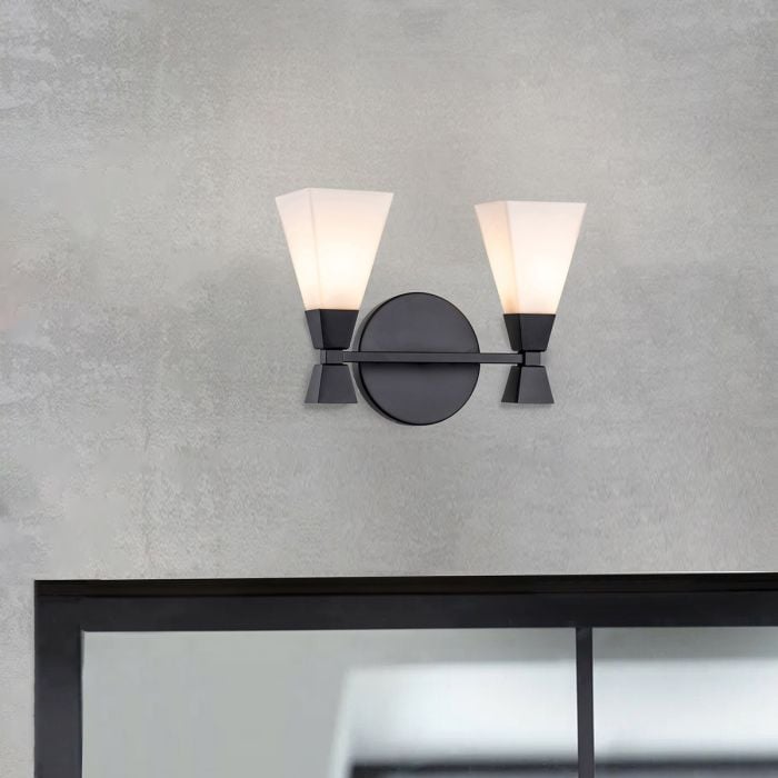 Elstead Lighting Bowtie 2lt Wall Light - Matte Black