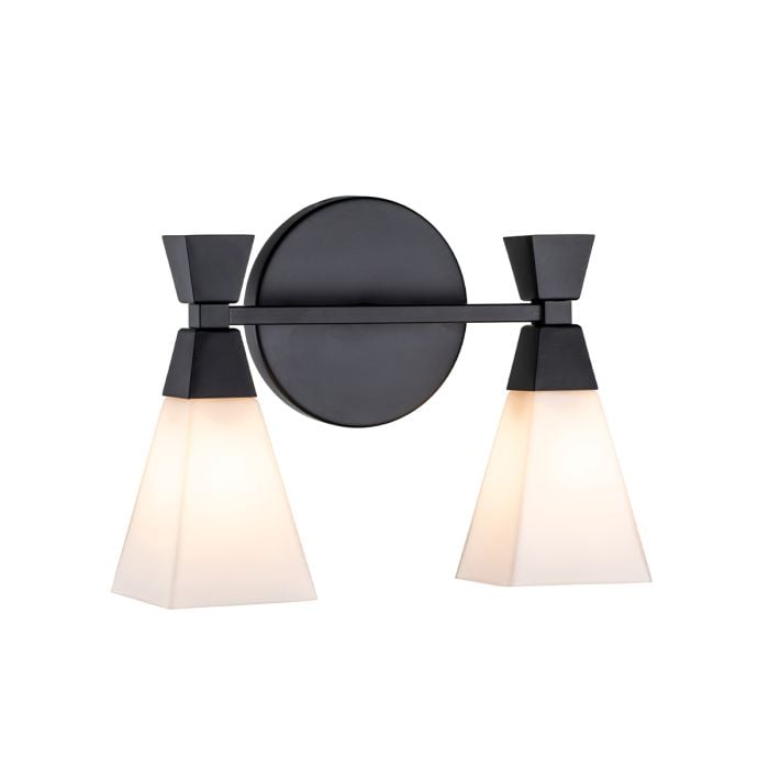 elstead lighting Bowtie 2lt Wall Light - Matte Black
