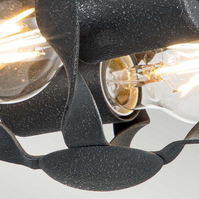 Elstead Lighting Bradbury 2 Light Flush - Grey Ash