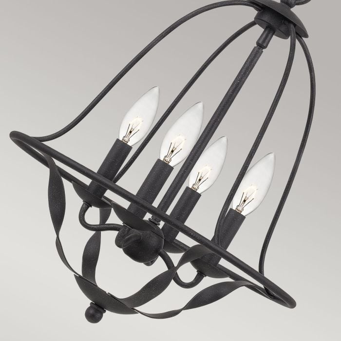 Elstead Lighting Bradbury 4 Light Pendant - Grey Ash