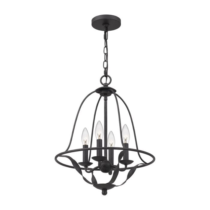 Elstead Lighting Bradbury 4 Light Pendant - Grey Ash
