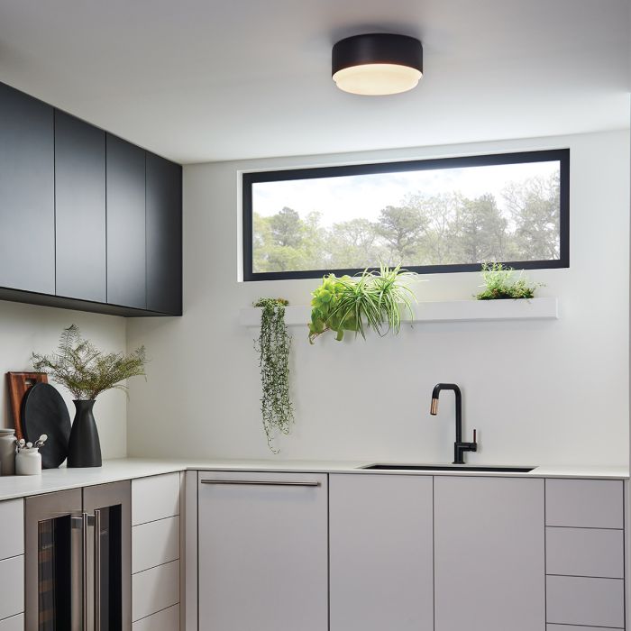 Elstead Lighting Cedric Flush Small Mount - Black