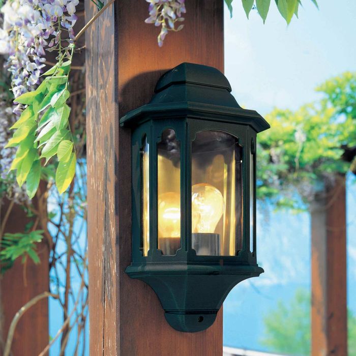 Elstead Lighting Chapel 1 Light Half Lantern - Black