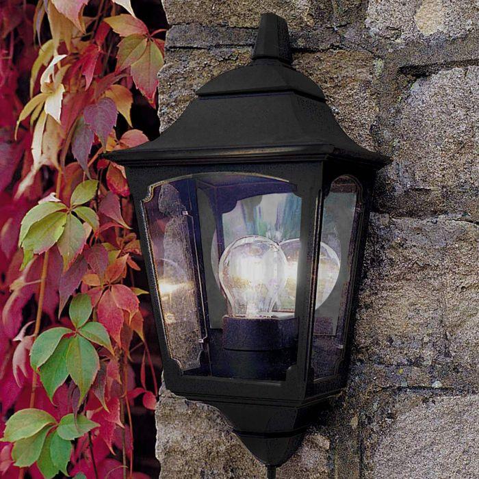 Elstead Lighting Chapel 1 Light Half Lantern - Black