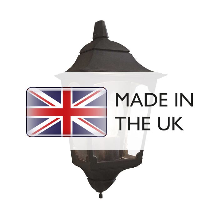 Elstead Lighting Chapel 1 Light Half Lantern - Black