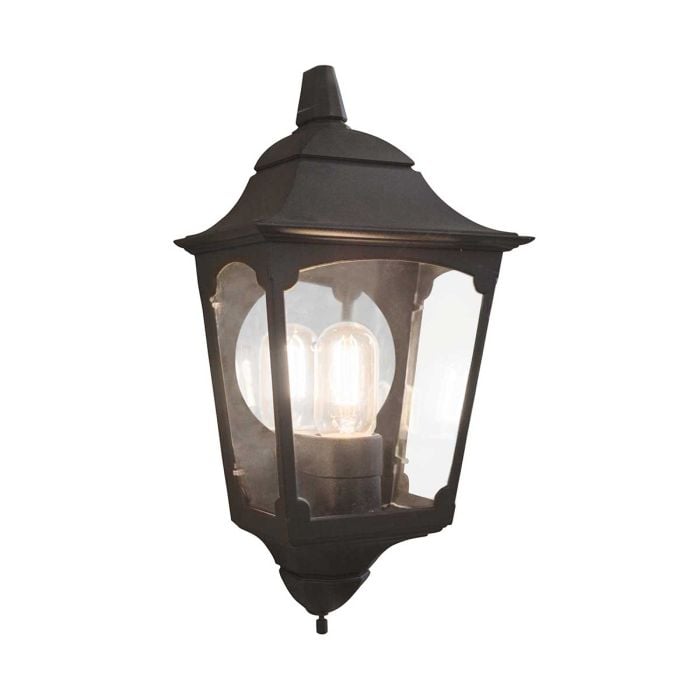 elstead lighting Chapel 1 Light Half Lantern - Black