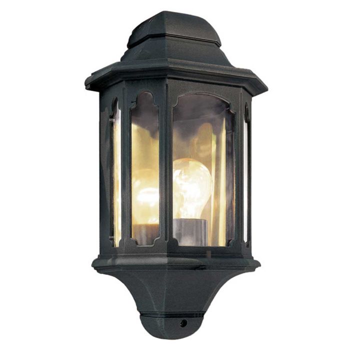elstead lighting Chapel 1 Light Half Lantern - Black