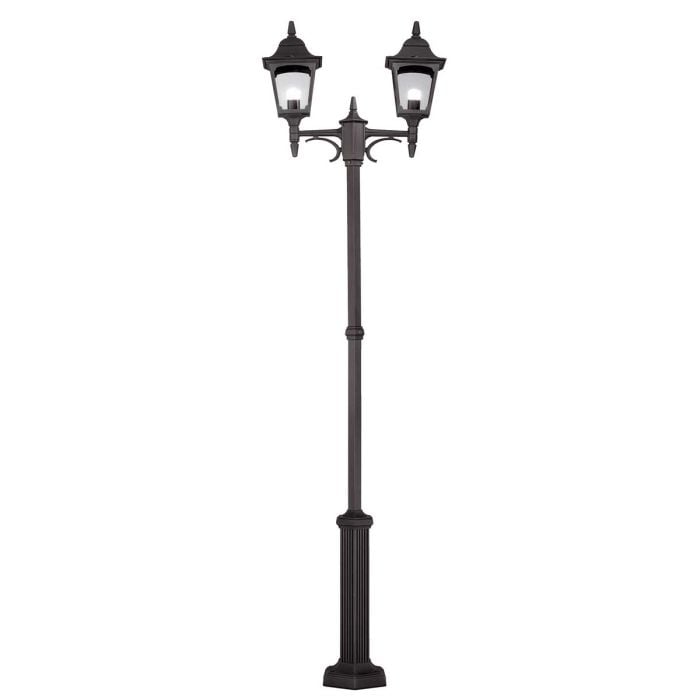 elstead lighting Chapel 2 Light Twin Post - Black