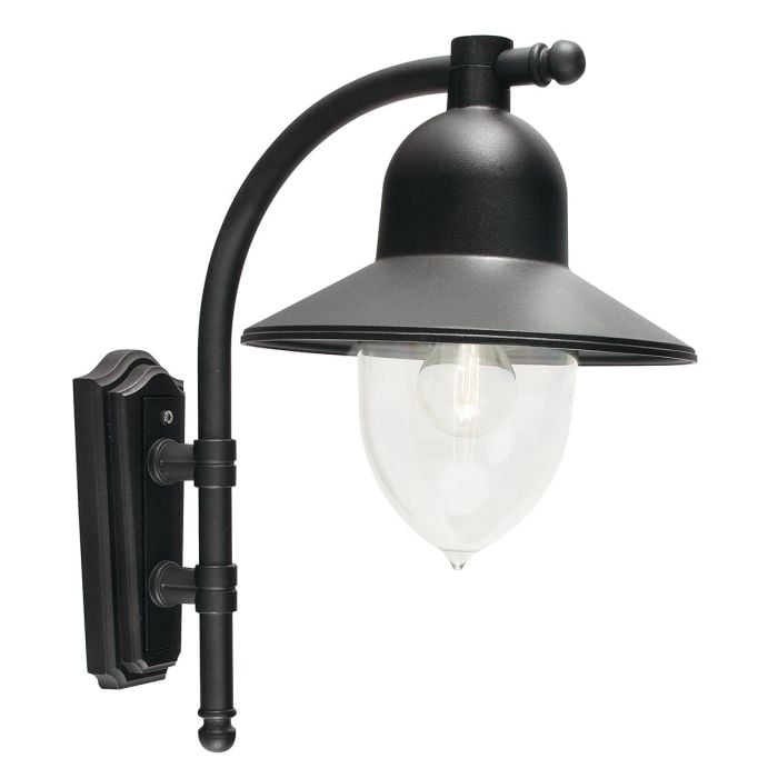 elstead lighting Como 1 Light Wall Lantern - Black