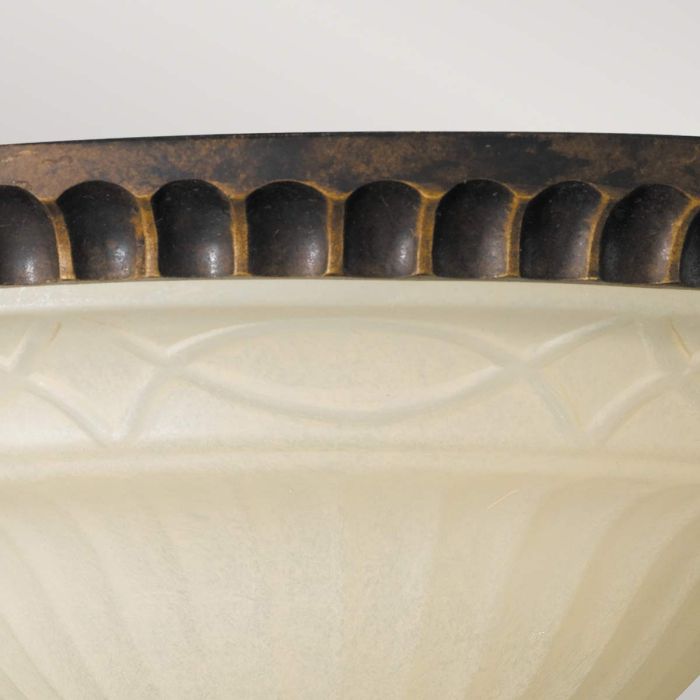 Elstead Lighting Drawing Room 2 Light Flush - Walnut