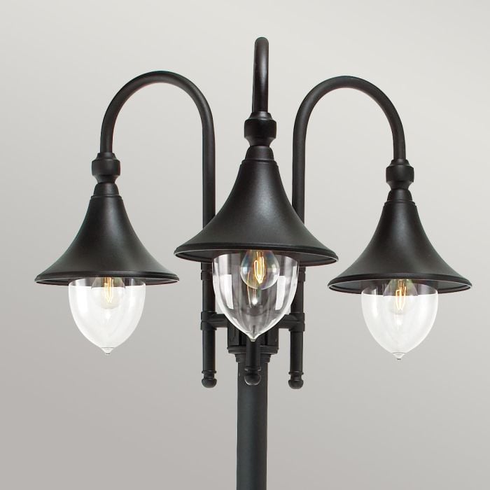 Elstead Lighting Firenze 3 Light Lamp Post - Black