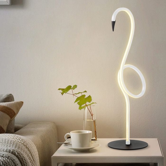 Elstead Lighting Flamingo LED Table Lamp - White