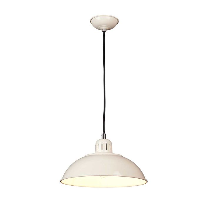 elstead lighting Franklin 1 Light Pendant - Cream