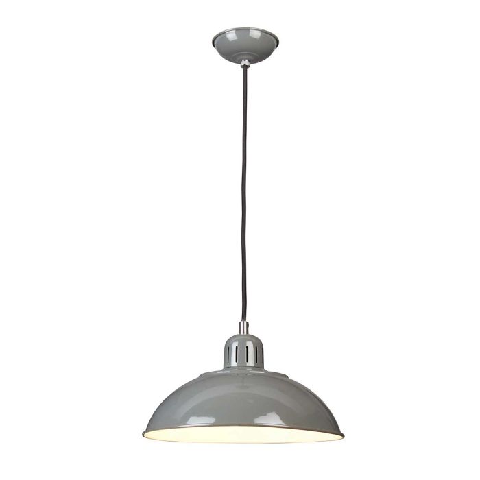 elstead lighting Franklin 1 Light Pendant - Grey