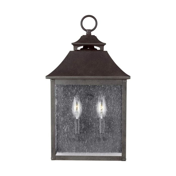 elstead lighting Galena 2 Light Half Lantern - Sable