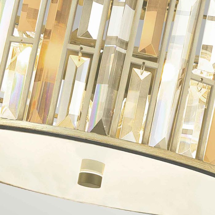 Elstead Lighting Gemma 3 Light Flush - Silver Leaf