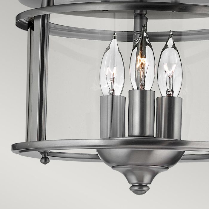 Elstead Lighting Gentry 3 Light Flush - Pewter