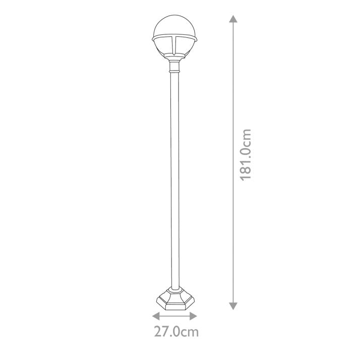 Elstead Lighting Glenbeigh 1 Light Lamp Post - Black