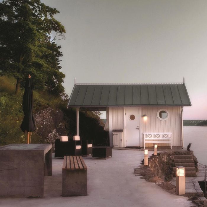 Elstead Lighting Halmstad Small Bollard Galvanised