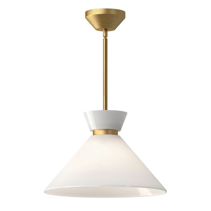 elstead lighting Halston 1 lt Pendant - Brushed Gold