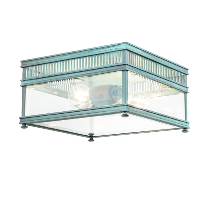 elstead lighting Holborn 2 Light Flush - Verdigris