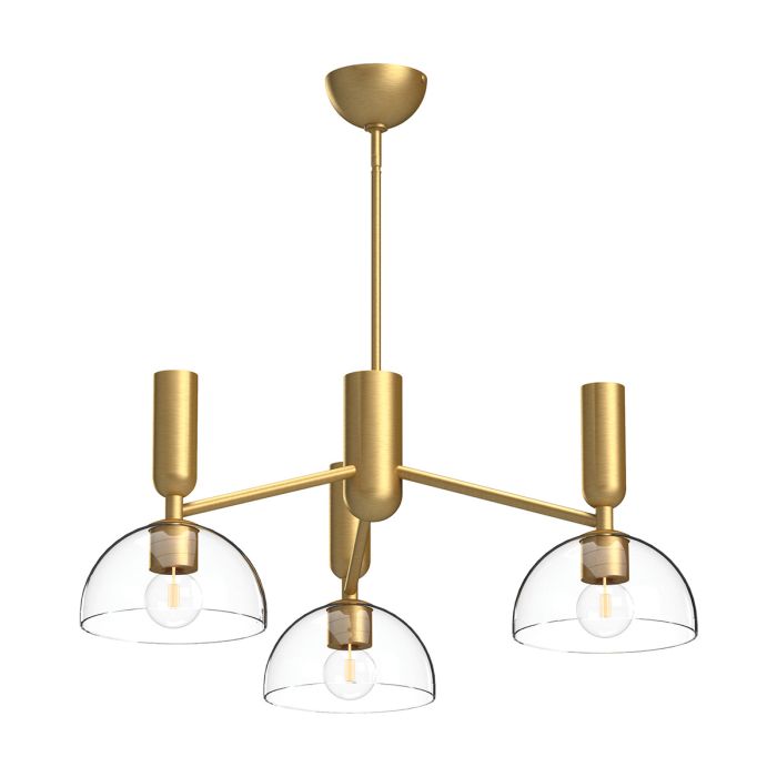 elstead lighting Jude 3 lt Chandelier - Brushed Gold