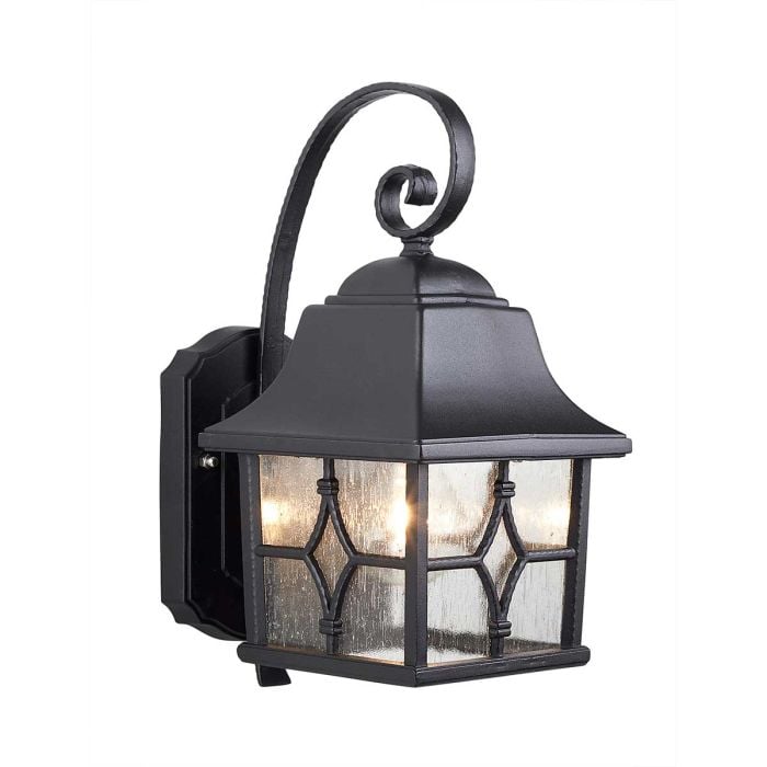 elstead lighting Kent 1 Light Wall Lantern - Black