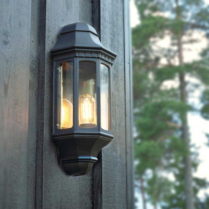 Elstead Lighting Malaga 1 Light Wall Lantern - Black