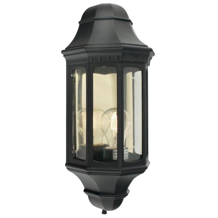 elstead lighting Malaga 1 Light Wall Lantern - Black