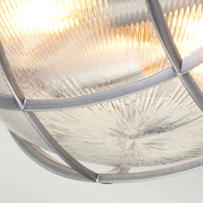 Elstead Lighting Marina 2 Light Flush - Silver