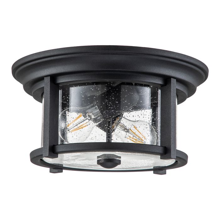 elstead lighting Merrill 2 Light Flush - Black