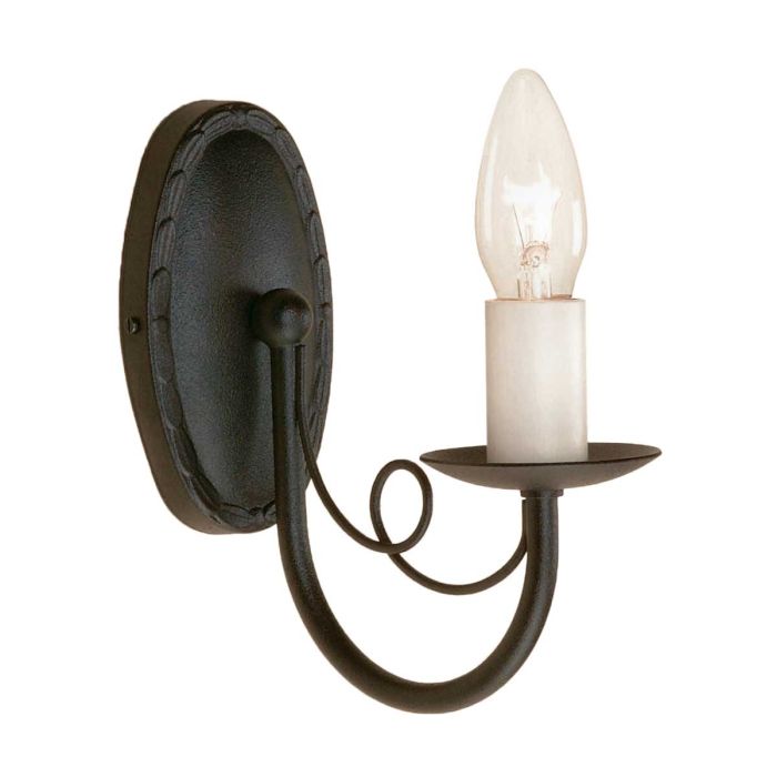 elstead lighting Minster 1 Light Wall Light - Black