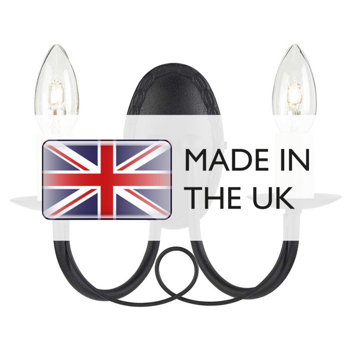 Elstead Lighting Minster 2 Light Wall Light - Black