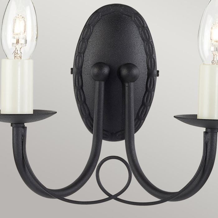 Elstead Lighting Minster 2 Light Wall Light - Black