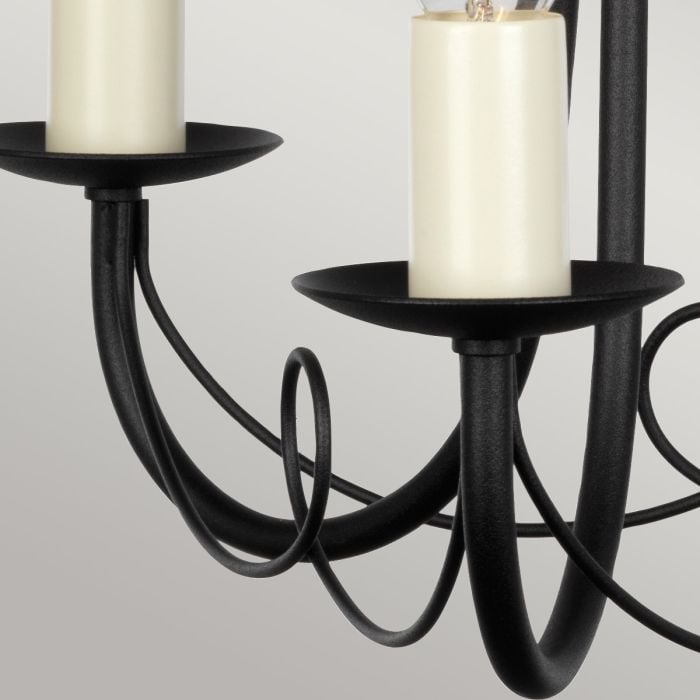 Elstead Lighting Minster 3 Light Chandelier - Black