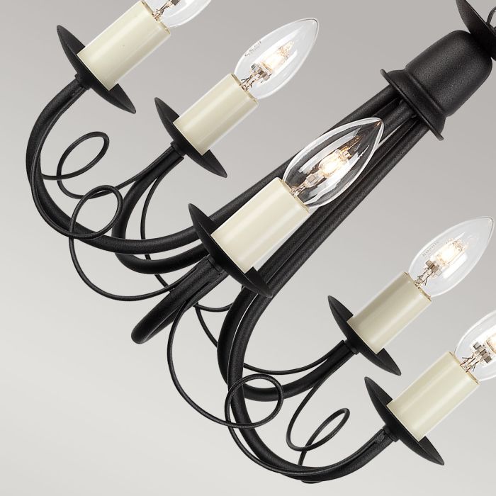 Elstead Lighting Minster 5 Light Chandelier - Black
