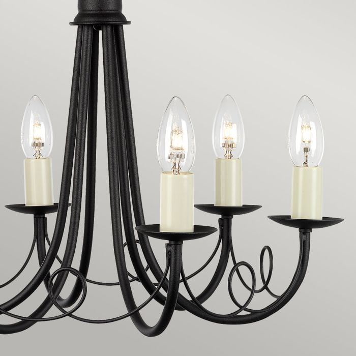 Elstead Lighting Minster 6 Light Chandelier - Black
