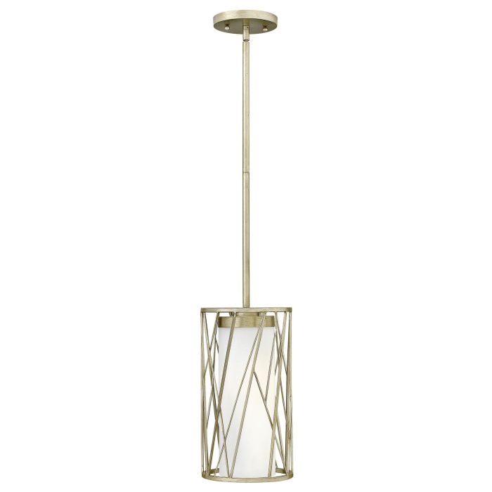 elstead lighting Nest 1 Light Pendant - Silver Leaf